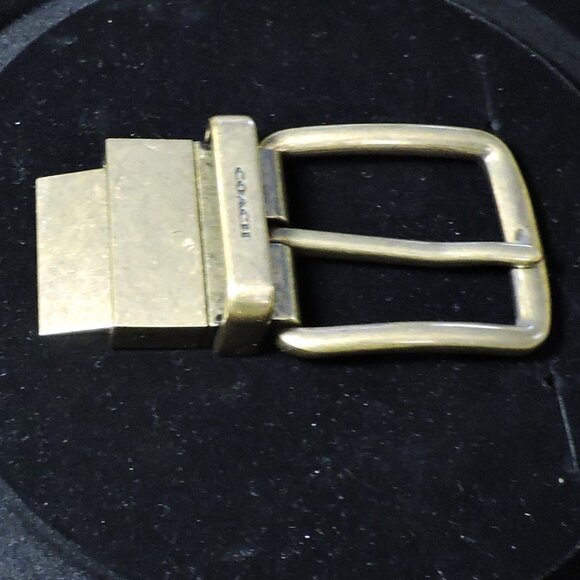 Coach Belt Reversible F55434 Black Dark Brown With 2 Buckles In Original Box - Picture 6 of 15